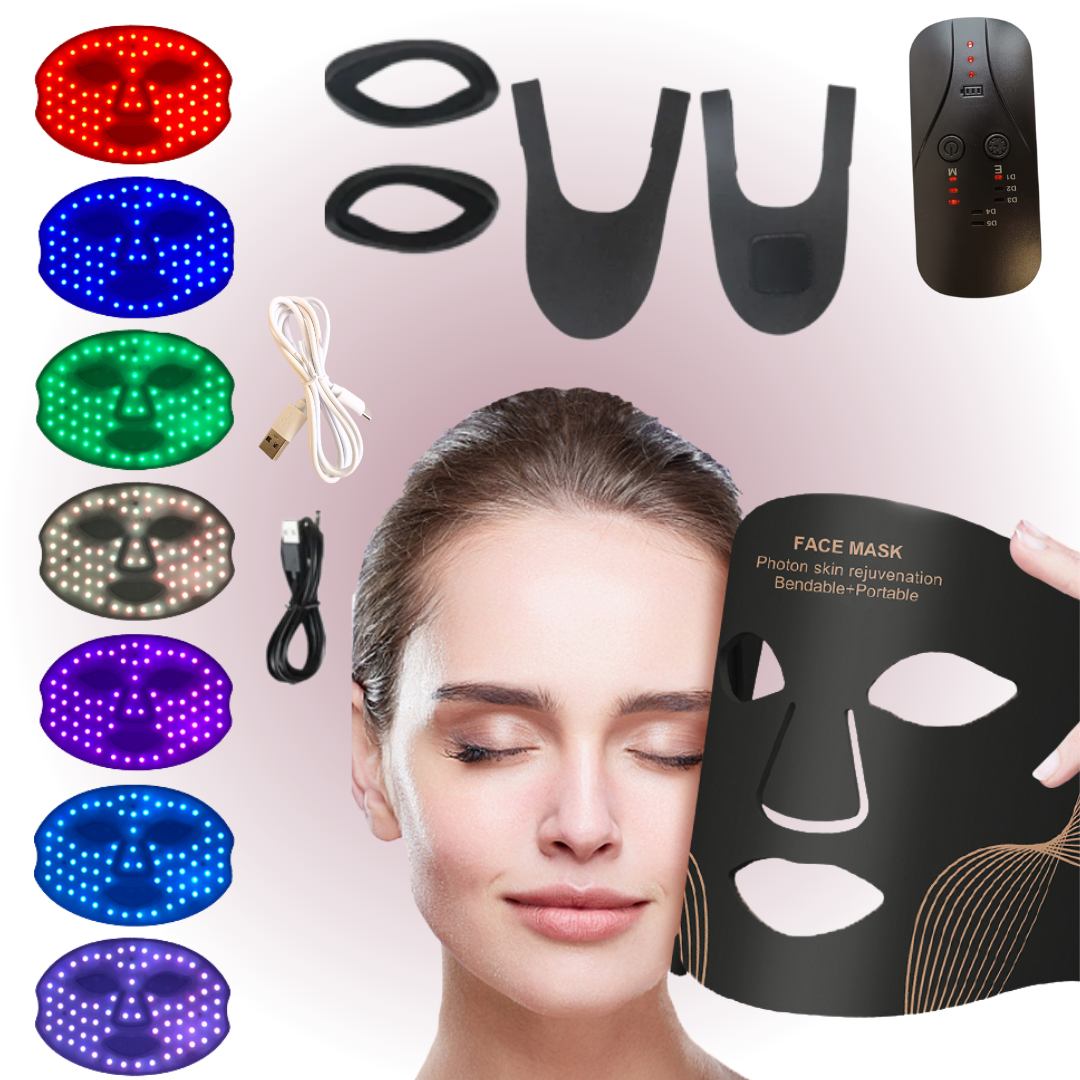  7-farebná LED maska ​​na tvár